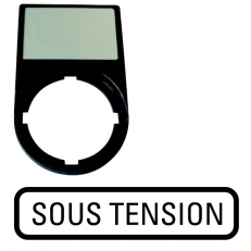 M22S-ST-F68 - Porte-étiquette complet "SOUS TENSION" Noir